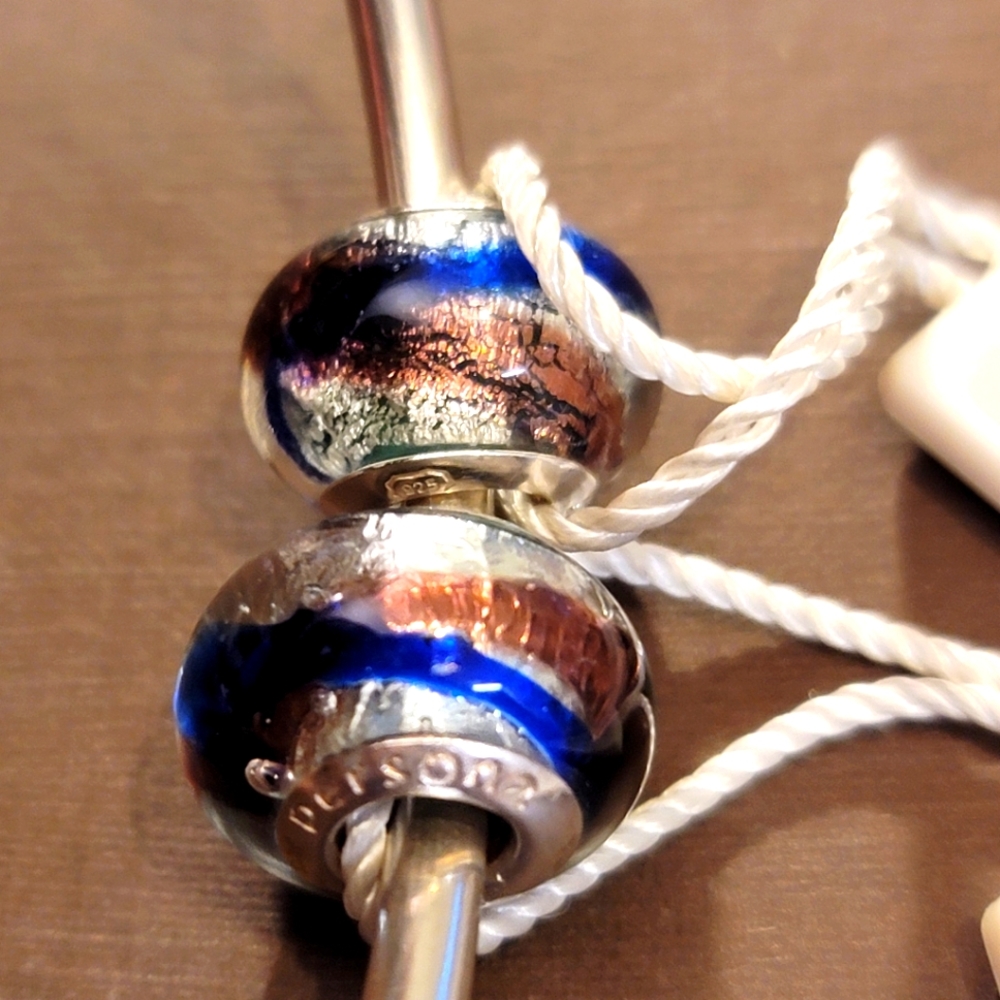 2 Persona Glass Beads for Pandora Type bracelets